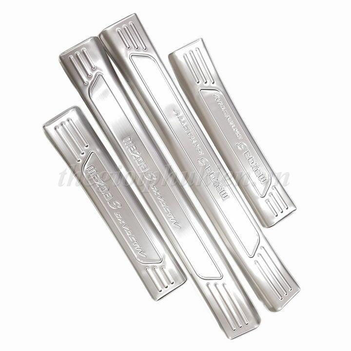 Bộ Ốp bậc, Nẹp bước chân Mazda 3 2020 - Mẫu INOX