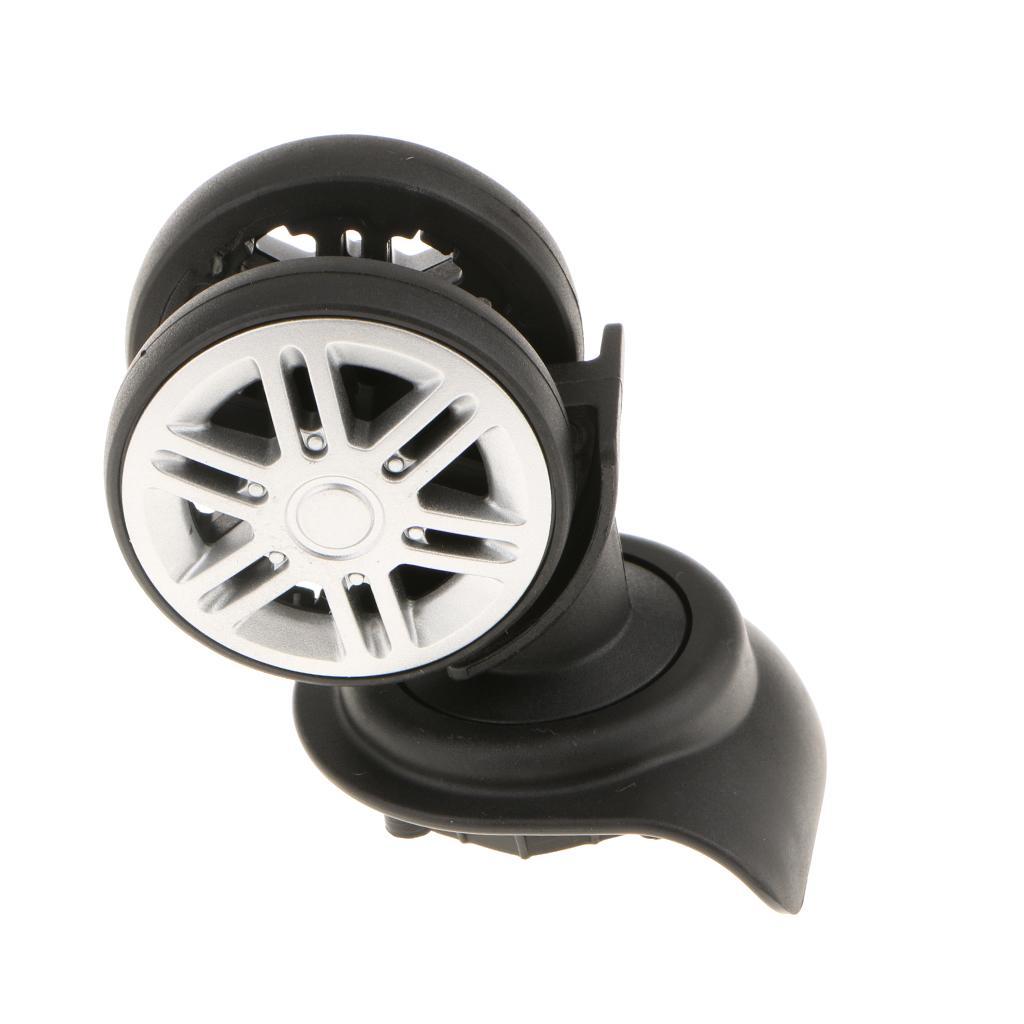 3x 4 Pieces Replacement Travel Luggage / Trolley Case Universal Swivel Casters Dual Roller Bearing Wheels for DIY / Repair - Black