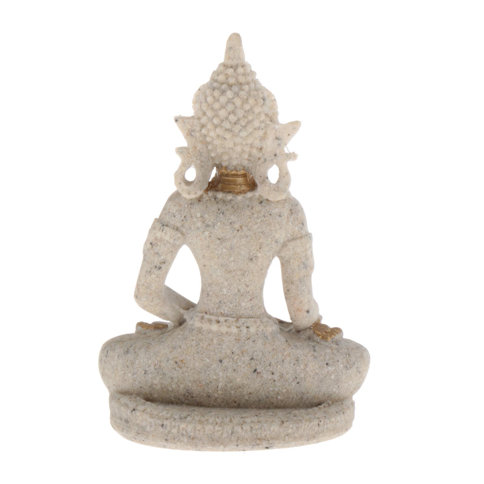 Small Meditating THAI BUDDHA Statue Figurine Home Yoga Zen Altar Decoration