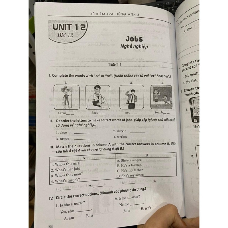 Sách - Đề Kiểm Tra Tiếng Anh 3 (Có Đáp Án) - Theo chương trình GDPT mới