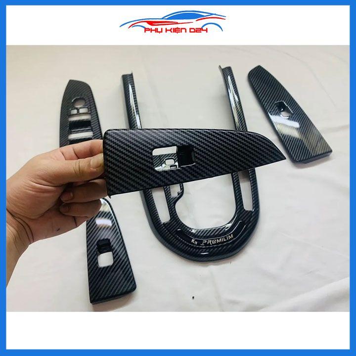 Ốp nội thất Kia K3 2021-2022-2023-2024 vân Cacbon nhựa ABS bảo vệ chống trầy xước và làm đẹp xe