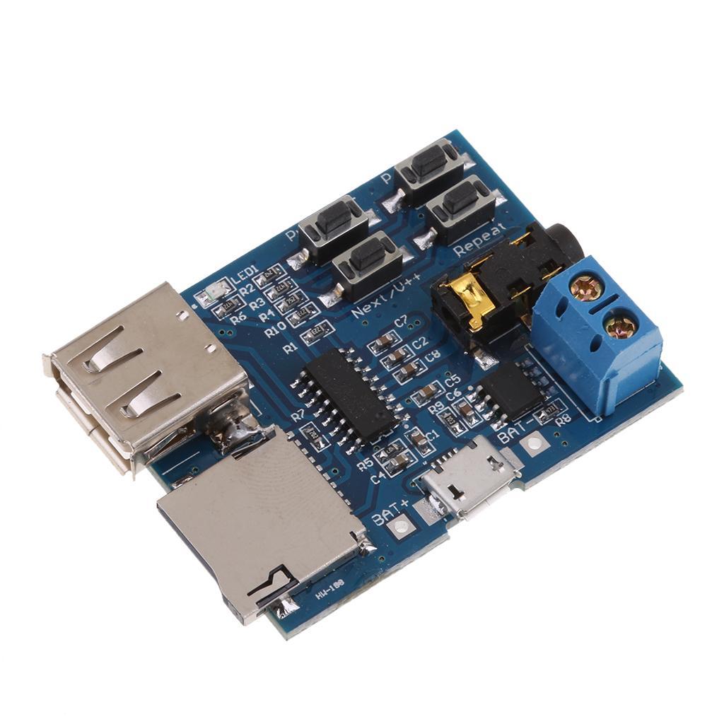 Mp3 Player Audio Module Mp3  Board Power Amplifier TF Card USB AUX