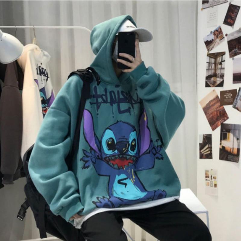 Áo hoodie nam nữ unisex nỉ ngoại cao cấp da cá form rộng có mũ ulzzang hàn quốc cặp đôi local brand cute zip STITCH