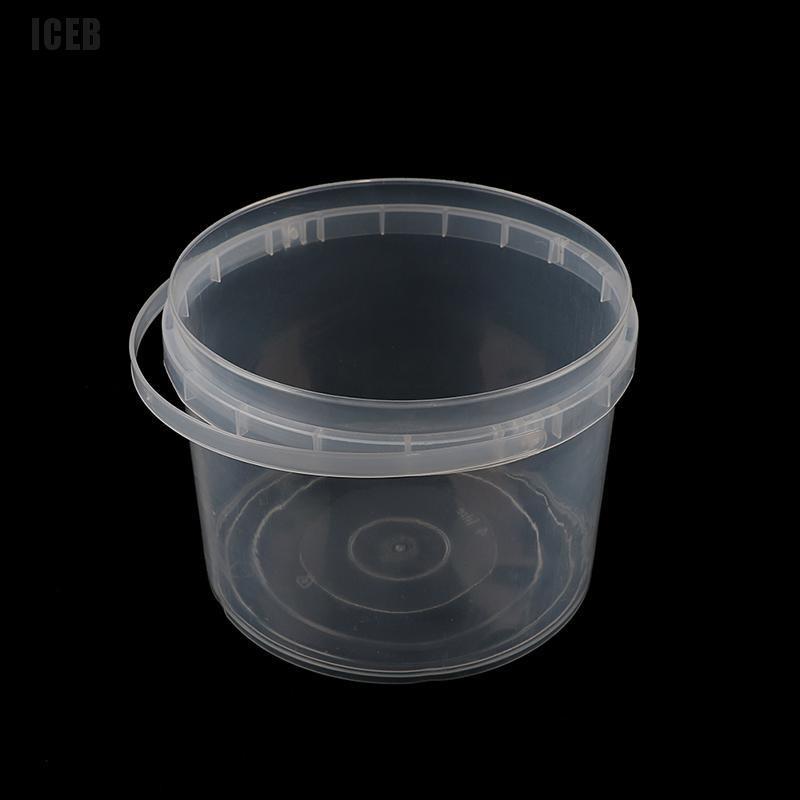 iceb 4 Litre Plastic Bucket Clear Storage Food Home Brew Arts and Crafts Kitchen