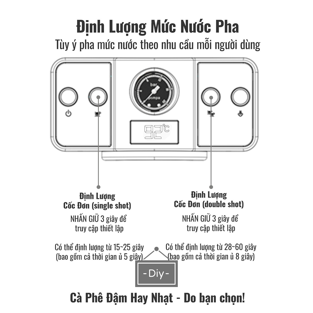 Máy pha cà phê espresso CF05 PRO chuyên nghiệp toàn diện DIY, giảm áp tự động an toàn nâng cấp, Hàng Chính Hãng