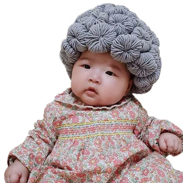 Trẻ Em Nón Bé Gái Bé Trai Dễ Thương Bà Già Người Phụ Nữ Tóc Tóc Giả Bộ Đội Beanies Sợi Len Dệt Kim Trẻ Em Bé Mũ Chụp Ảnh đạo Cụ 3M-5T