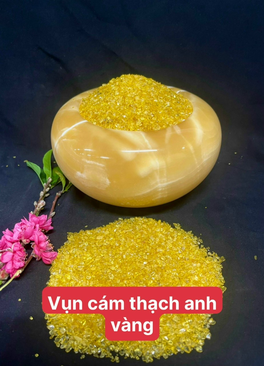 Đá Vụn Cám Thạch Anh Vàng