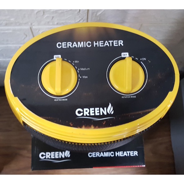 Quạt sưởi gốm Ceramic Creen CR-H68 không gây ồn, 3 chế độ sưởi, tự động đổi hướng, cảm biến nghiêng đổ - Hàng chính hãng