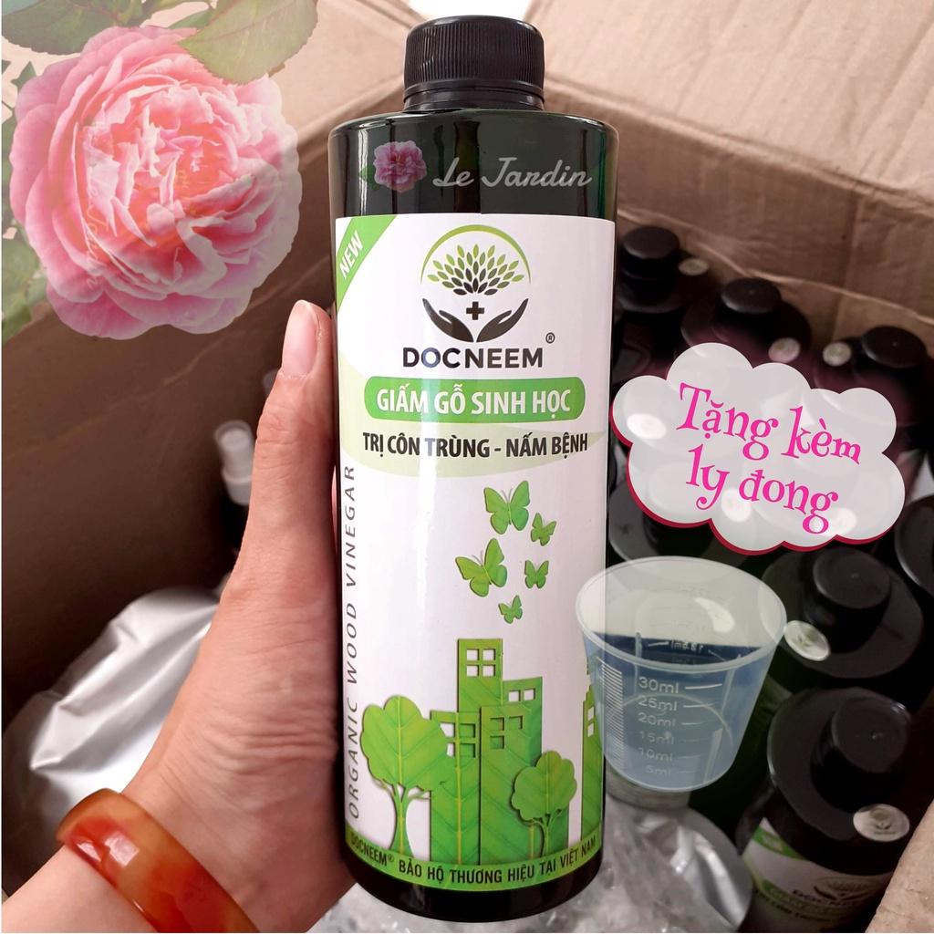 GIẤM GỖ sinh học Docneem phòng ngừa nấm lá, vi khuẩn, xua đuổi côn trùng và sâu bọ gây hại trên cây trồng