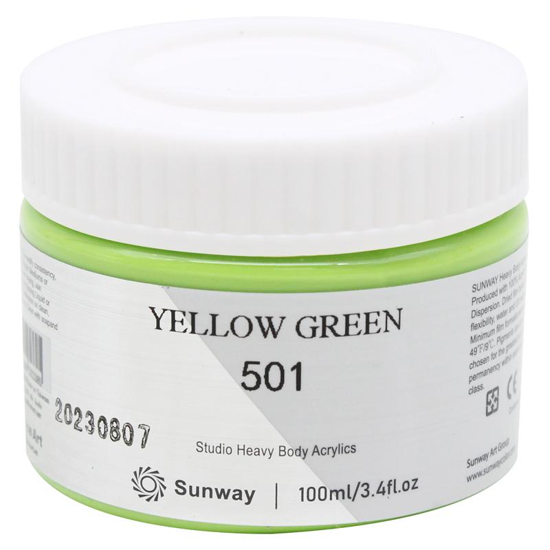 Tuýp Màu Vẽ Acrylic 100 ml - Sunway No.501 - Yellow Green