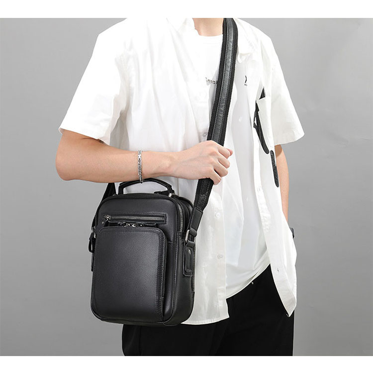 Túi đeo chéo nam BHM6014 chuẩn da bò thật