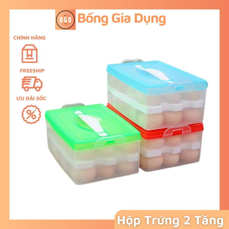 HỘP ĐỰNG TRỨNG 2 TẦNG HỘP NHỰA ĐỰNG TRỨNG TRONG TỦ LẠNH