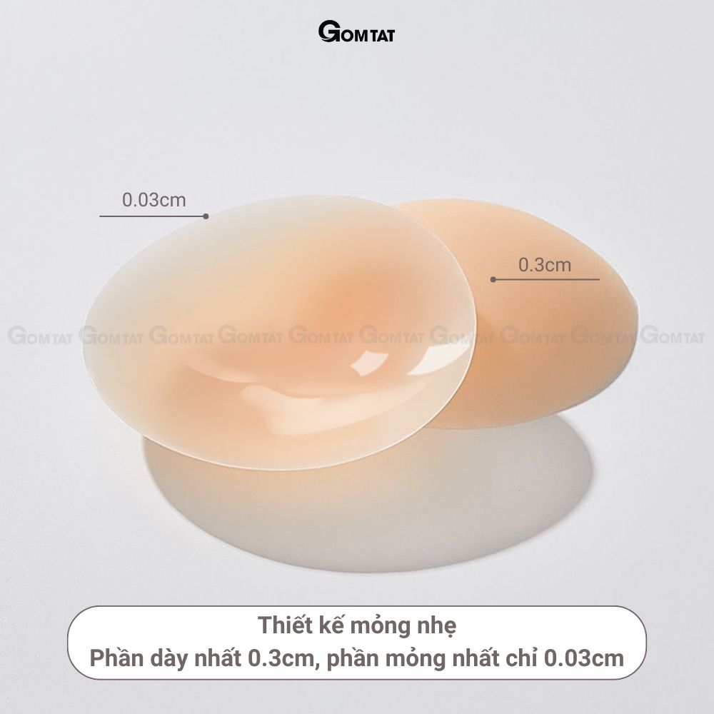 Miếng dán ngực silicone cao cấp GOMTAT - mềm mại và tái sử dụng được 6 tháng - SA-500