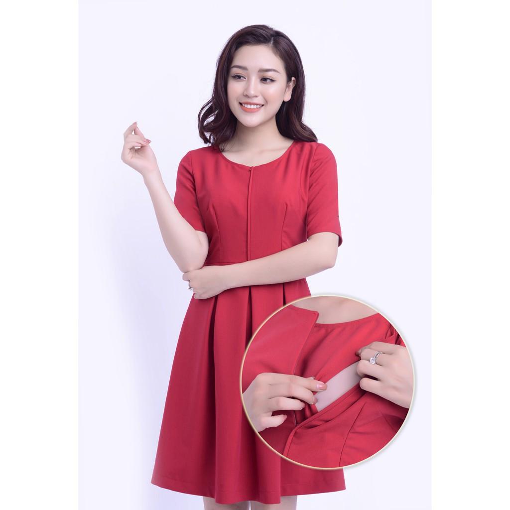 Đầm bầu công sở kết hợp cho con bú sau sinh sau sinh T3001 , CAM KẾT 7 NGÀY ĐỔI TRẢ