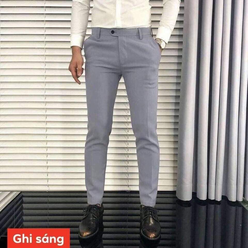 Quần âu nam Hàn Quốc co dãn vải chống nhăn không phai, xù