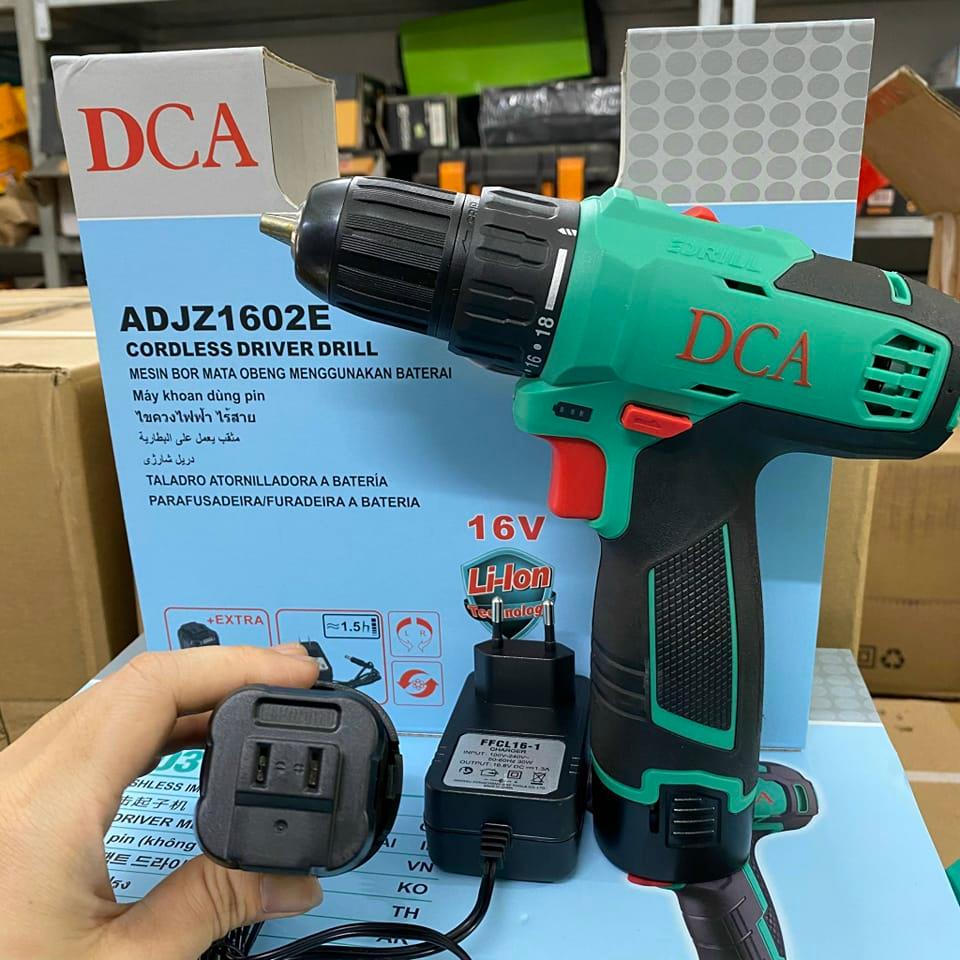 MÁY KHOAN KHÔNG CHỔI THAN DÙNG PIN 16V/2.0AHX2 DCA ADJZ1602E - HÀNG CHÍNH HÃNG
