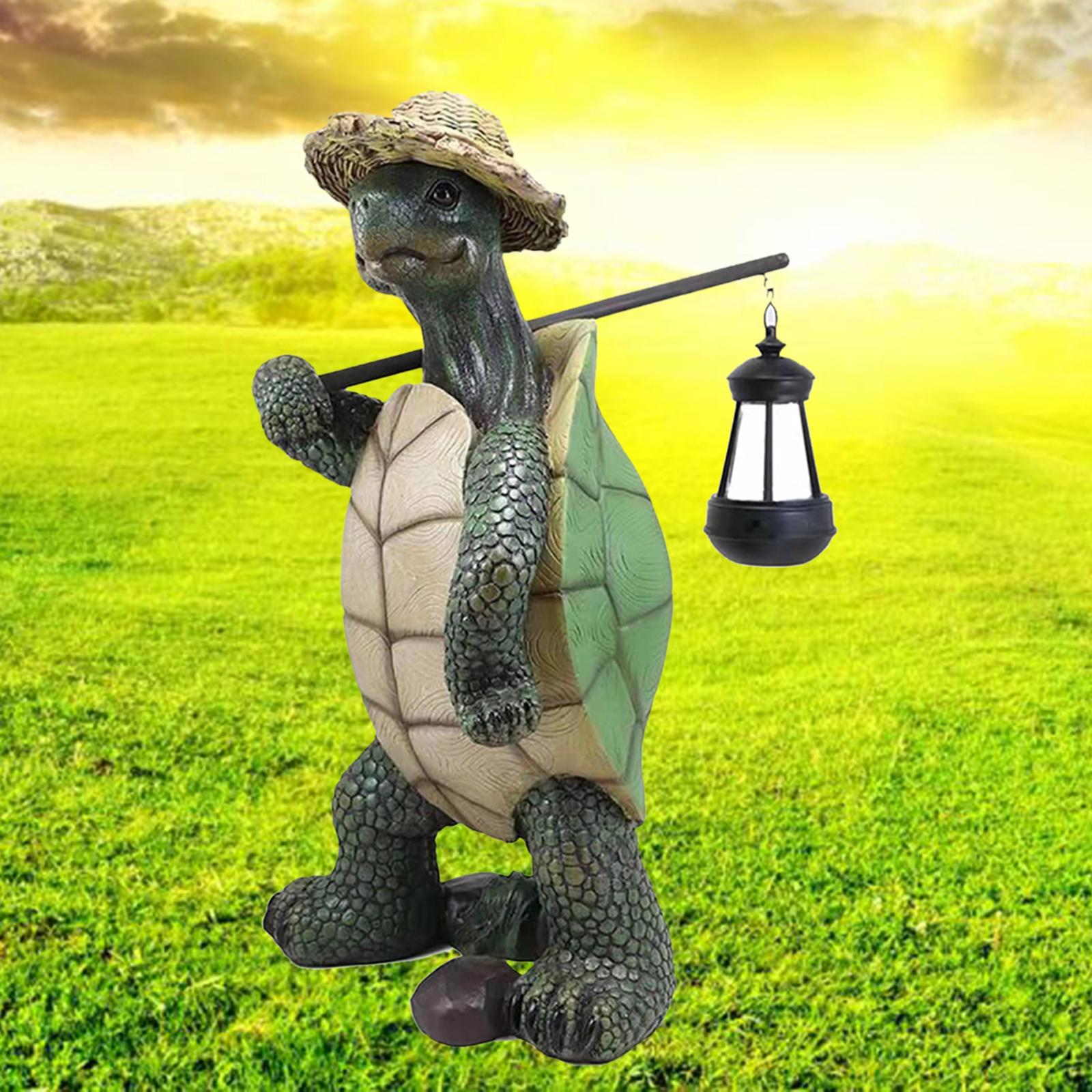 Rustic Garden Statue Ornament Lawn Turtle Sculpture Craft