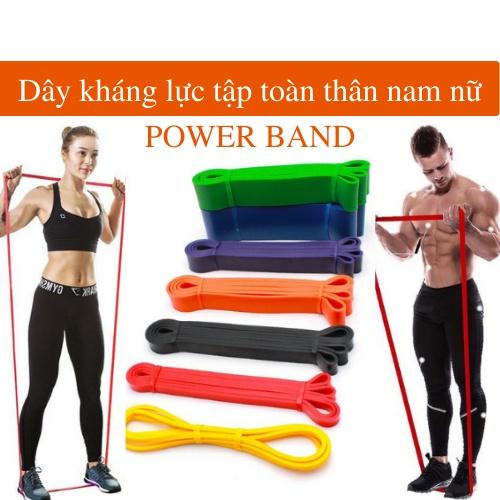 Dây kháng lực tập gym, Power Band đa năng, hỗ trợ luyện tập thể dục, tiện lợi tại nhà, văn phòng