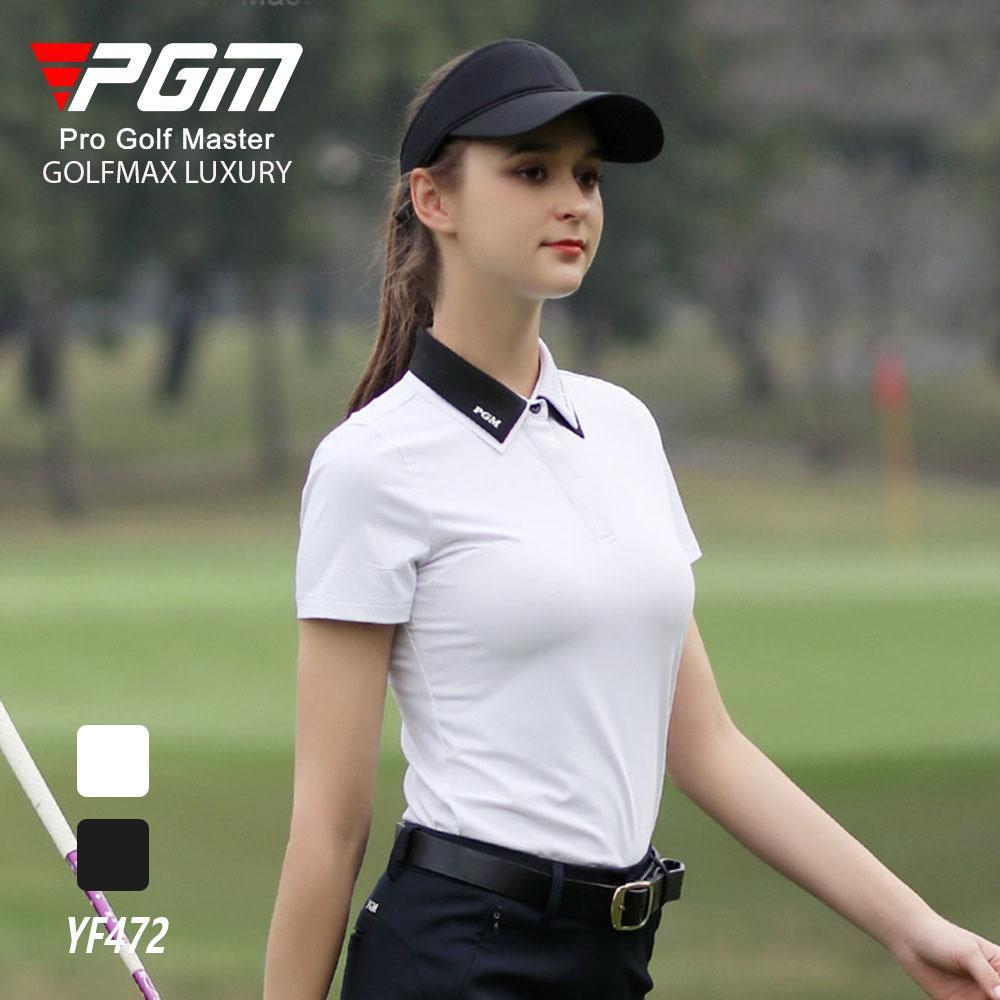 Áo ngắn tay nữ chơi golf phiên bản đặc biệt - Chất liệu polyester kết hợp spandex cao cấp PGM - YF468