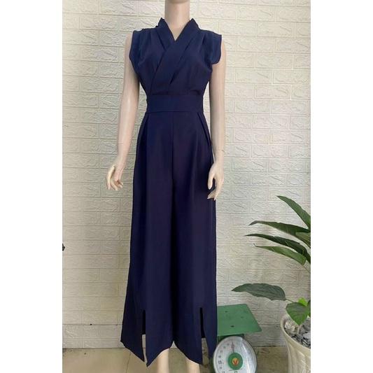 JUMPSUIT XANH DÀI XẾP LI XẺ TÀ