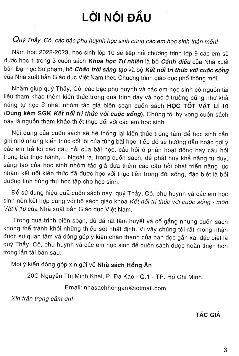 Sách tham khảo- Học Tốt Vật Lí 10 (Dùng Kèm SGK Kết Nối Tri Thức Với Cuộc Sống)_HA