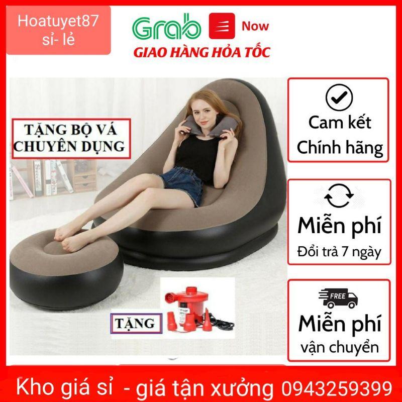 Ghế hơi tựa lưng bọc nhung hoăc bơm điện mini 2 chiều