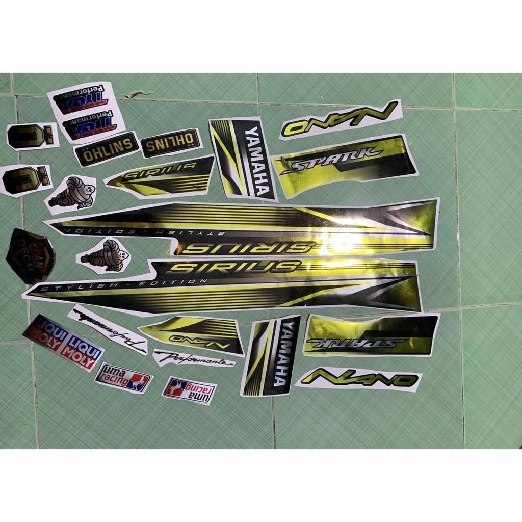 Tem sirius 110 vàng đen 2018 crom