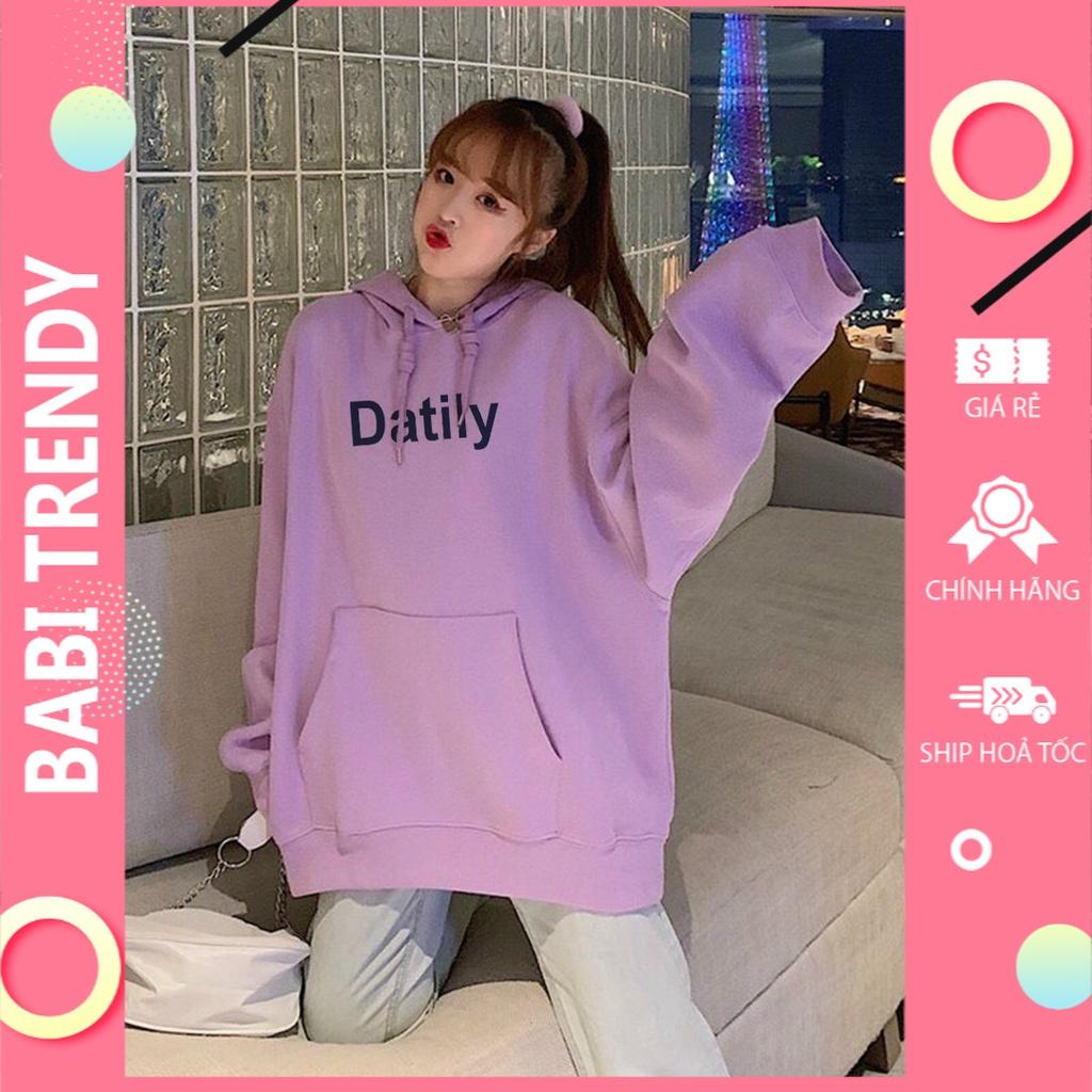 Áo hoodie nam nữ áo khoác Datlity phong cách ovesize nỉ siêu đẹp Unisex Form Rộng – ST11 - babitrendy