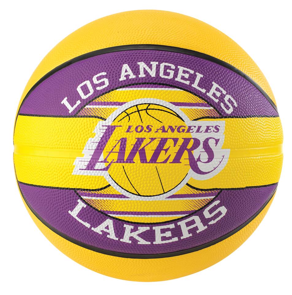 Bóng rổ Spalding NBA Team Los Angeles Lakers 83-510Z Outdoor size 7- Tặng kèm Kim bơm bóng và Túi lưới đựng bóng