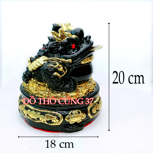 CÓC + TỲ HƯU phong thủy màu đen