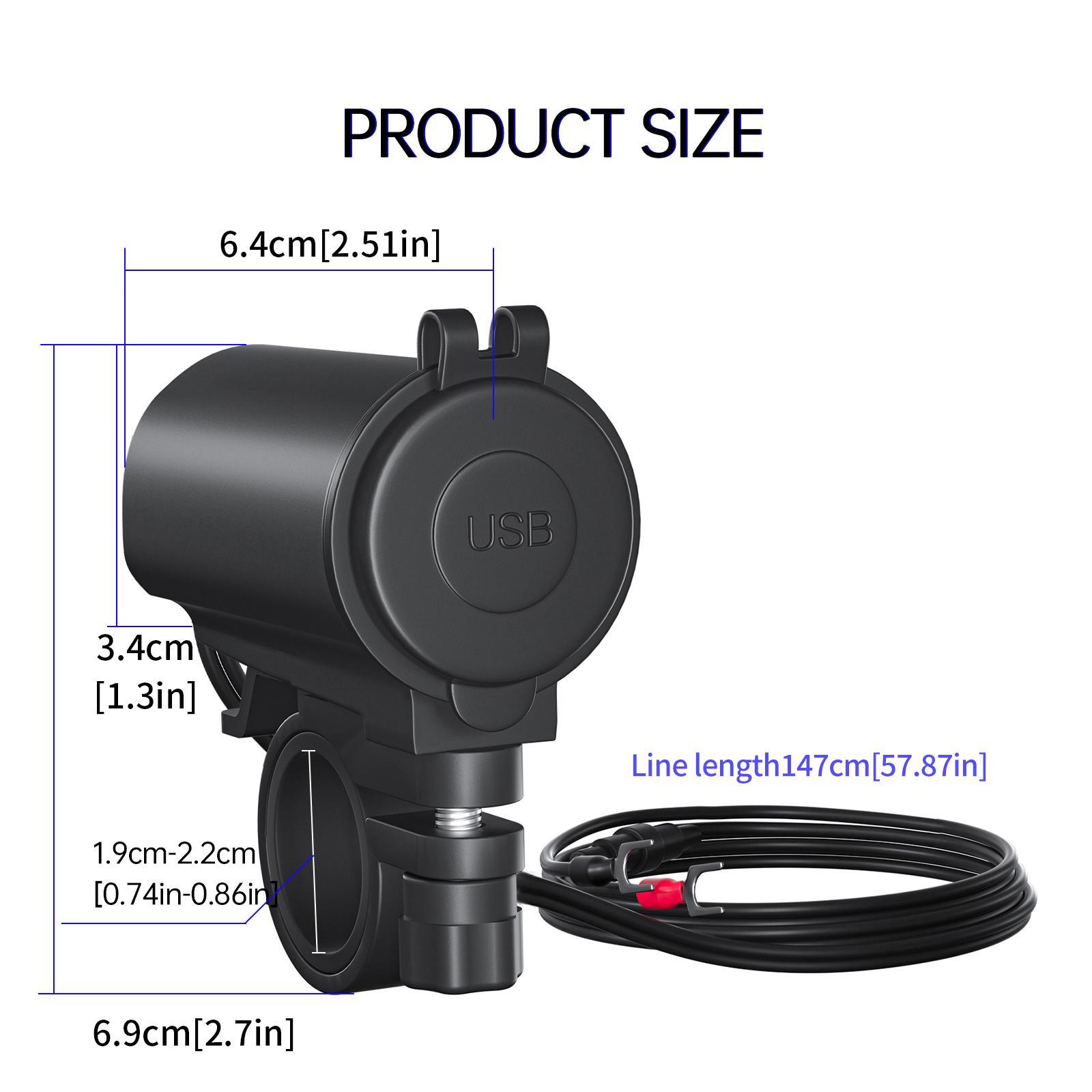 Dual USB Phone Charger Adapter 12V/24V for Automotive Mobile Phone