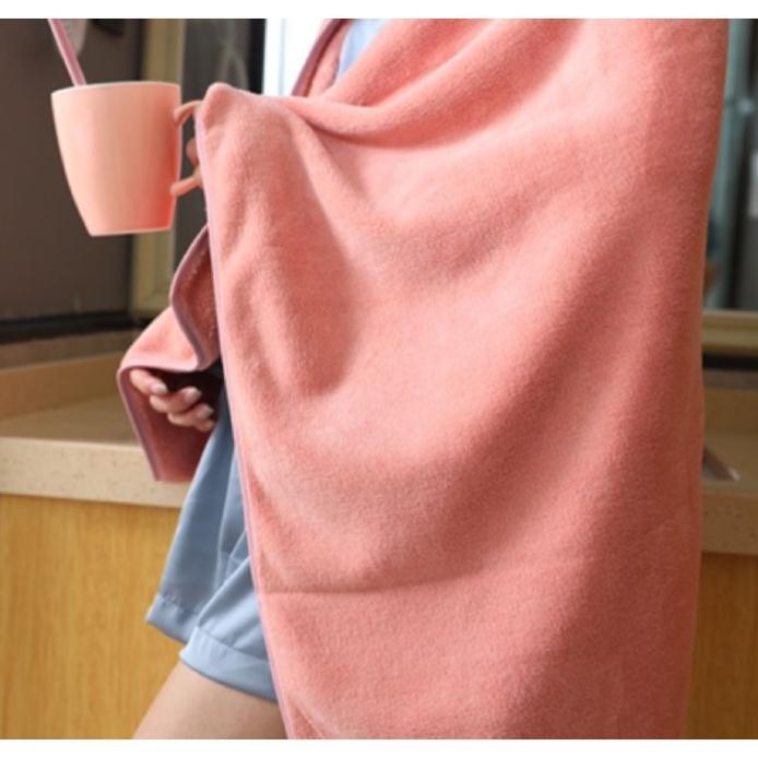 Khăn tắm lông cừu 70x140cm, Khăn tắm Hàn Quốc thấm hút nhanh khô FSHOPP5 s12