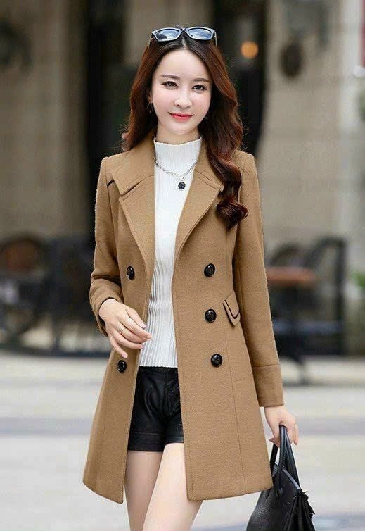 Áo khoác dạ cổ vest 6 nút cao cấp