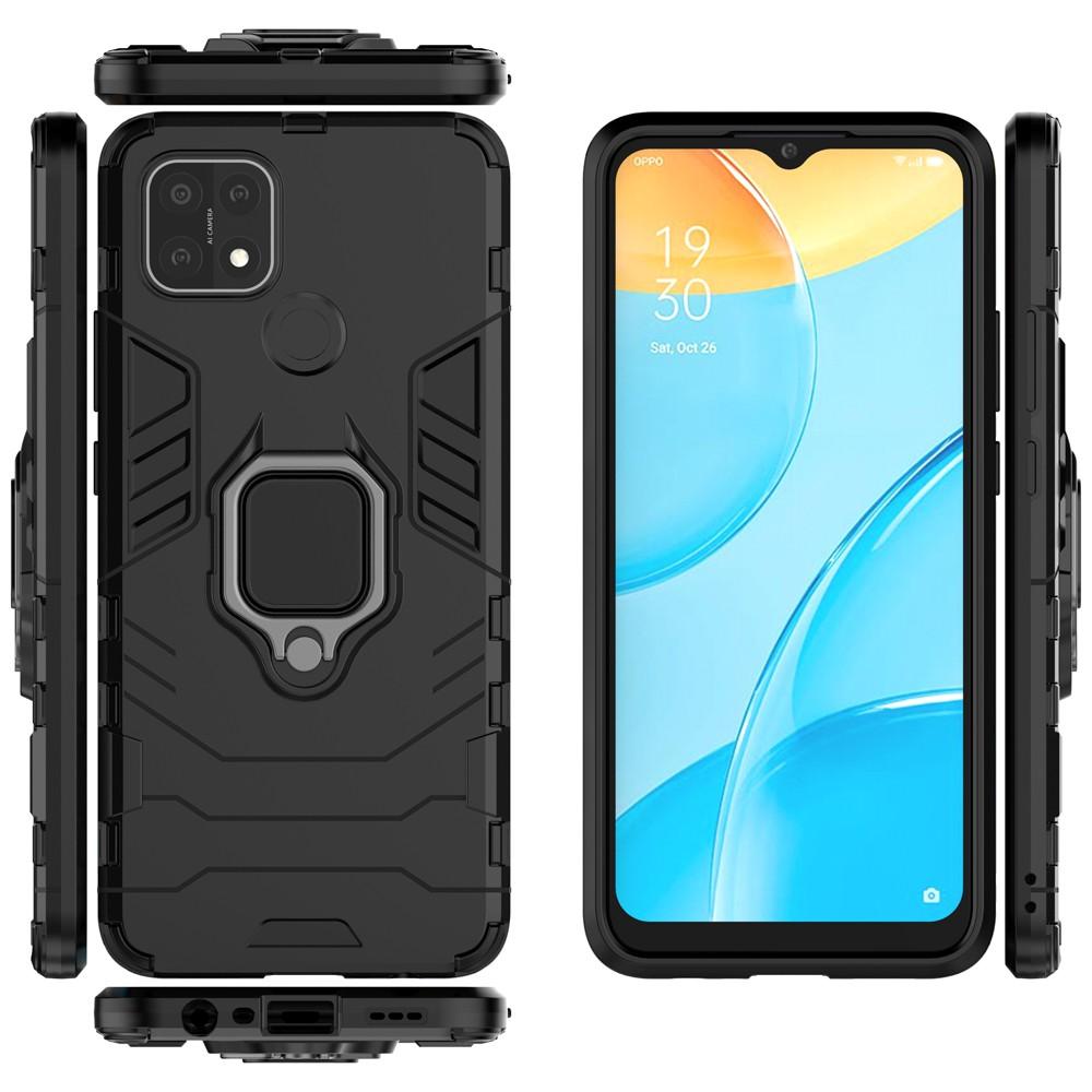 Ốp lưng cho Oppo A15 A15s iron - man chống sốc kèm nhẫn xoay chống xem video bảo vệ camera