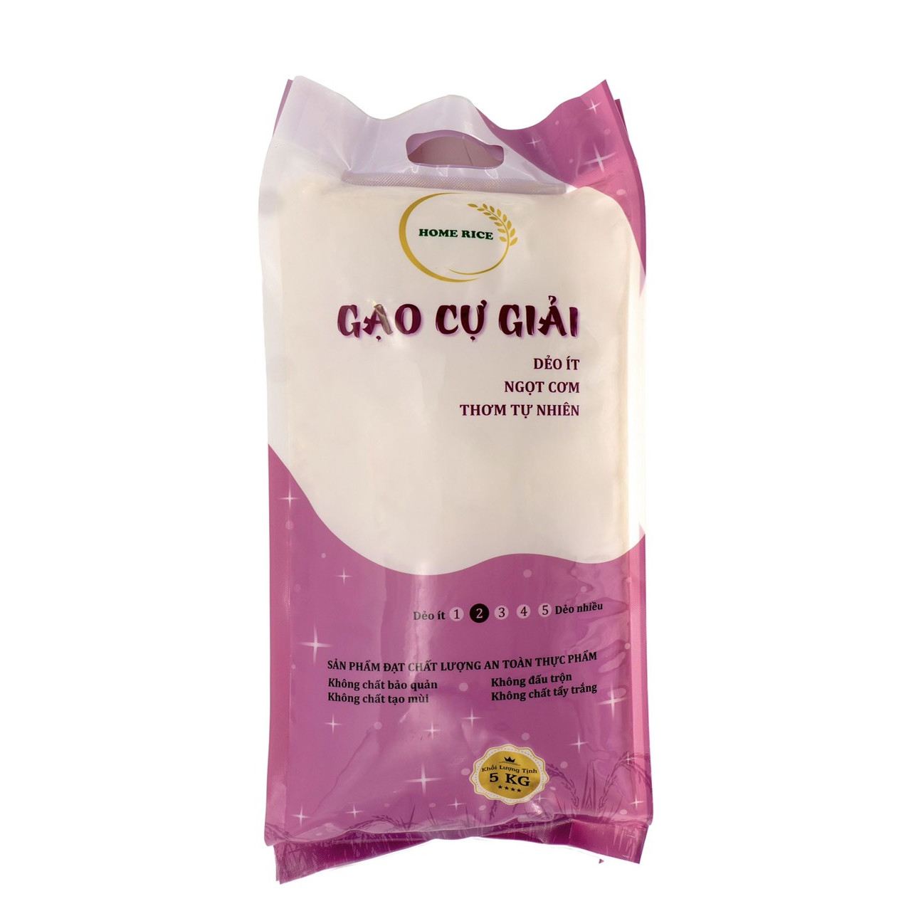 Gạo Cự Giải Home Rice Túi 5Kg - Gạo dẻo - mềm - ngọt cơm - thơm nhẹ