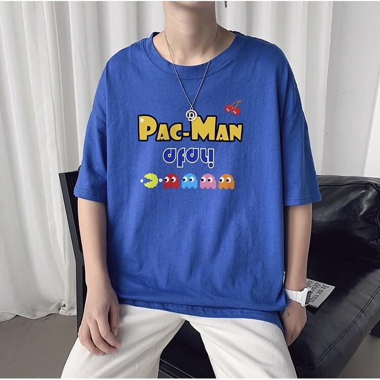 Áo thun unisex tay lỡ form rộng - phông pac-man