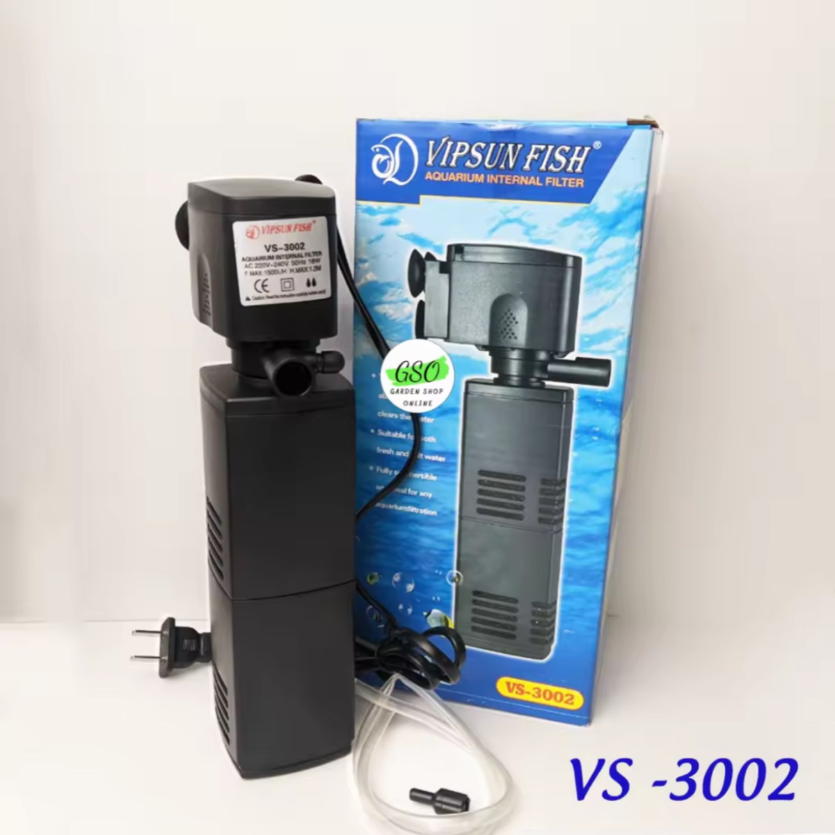 Lọc đứng Vipsun Vs-3002 máy lọc nước và tạo oxy cho hồ cá