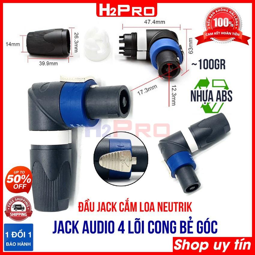 Jack cắm loa speakon Neutrik NL4FC H2Pro 4 lõi-bẻ góc vuông, giắc cắm loa speakon cao cấp