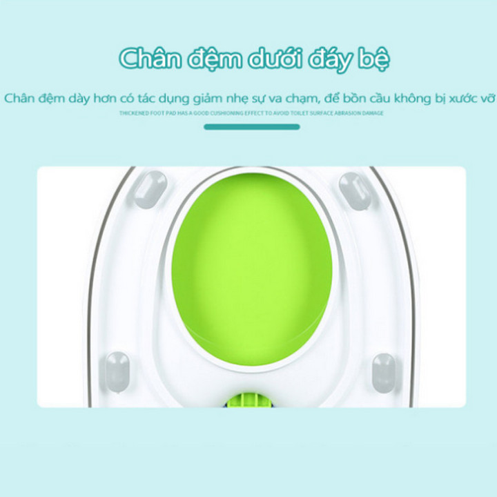 Nắp bồn cầu mẹ và bé PP Clean&amp;Green gấp nhanh nhẹ tiếng - Home and Garden