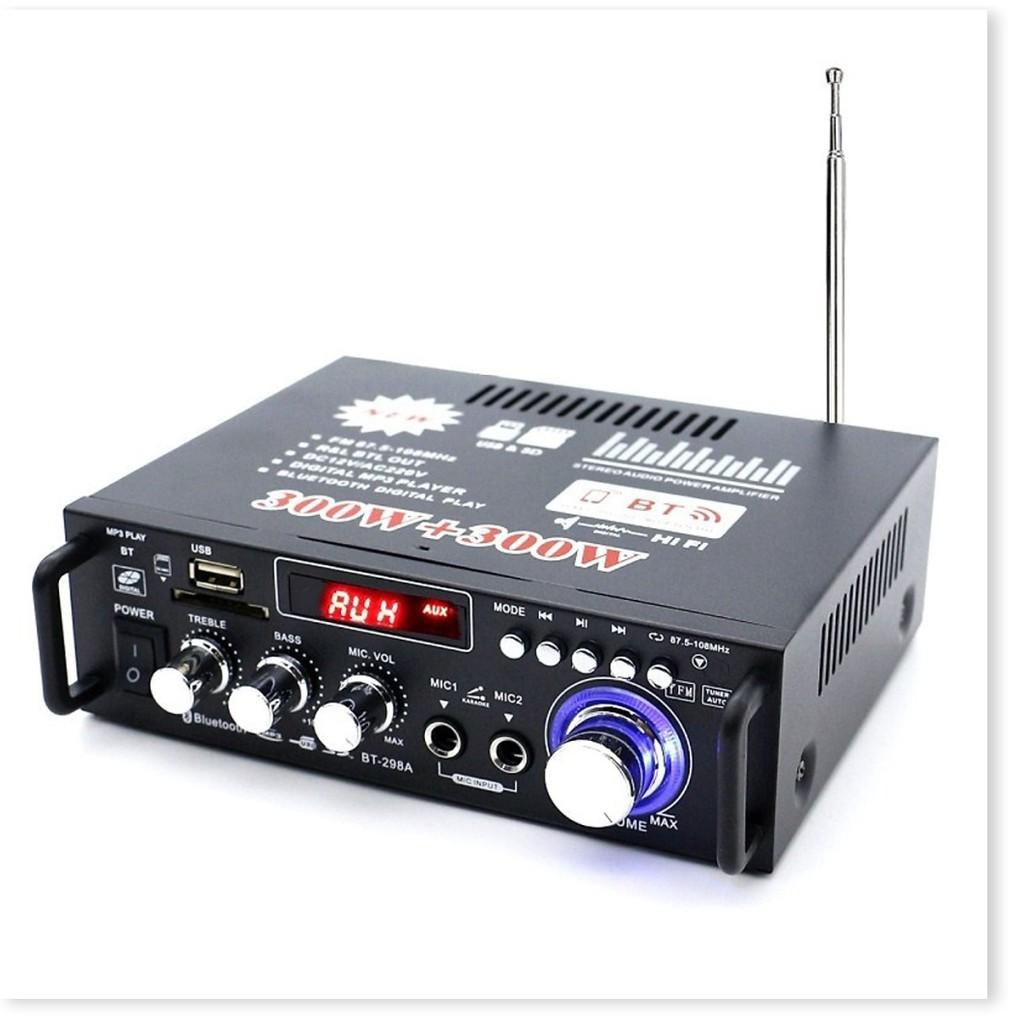 Amplifier Bluetooth FM Radio Car Home 600W   Ampli Mini Loa Amly Bluetooth BT309A 800W Âm thanh Cao Cấp
