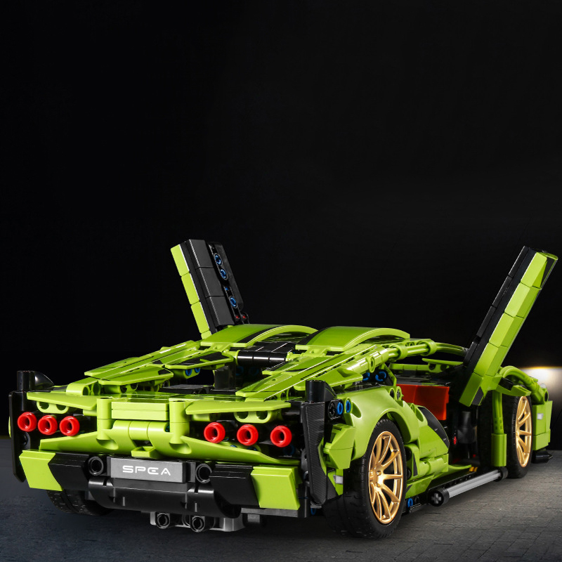 Đồ Chơi Lắp Ráp Kiểu LEGO Trí Tuệ Mô Hình Siêu Xe Lamborghini Aventador Sian Điều Khiển Từ Xa RC SY8600 Với 1254 Mảnh Ghép