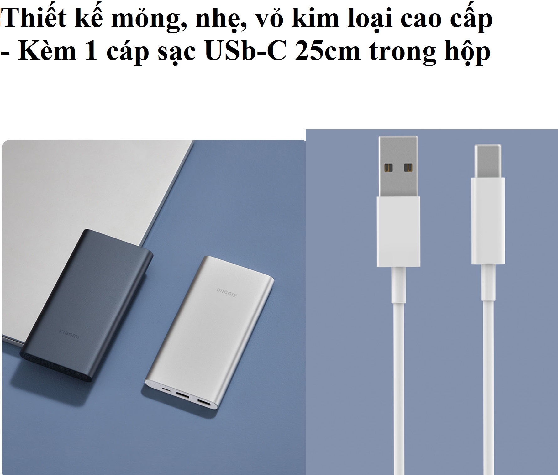 Pin dự phòng sạc nhanh 22.5W 10.000mAh 3 cổng Xiaomi PB100DZM _ hàng chính hãng