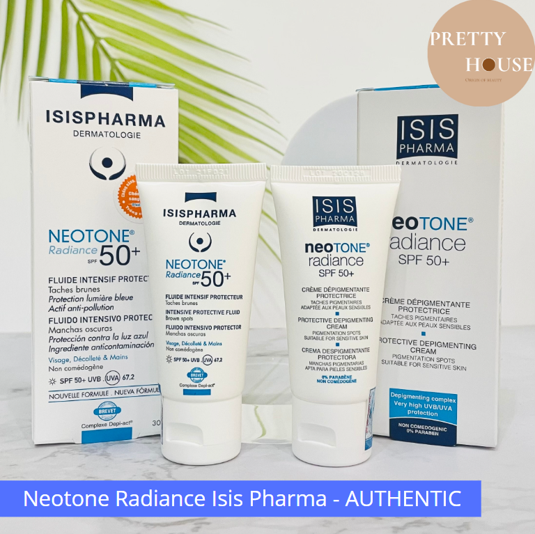 Kem dưỡng trắng chống nắng, giảm thâm nám Neotone Radiance SPF50+ Isis Pharma