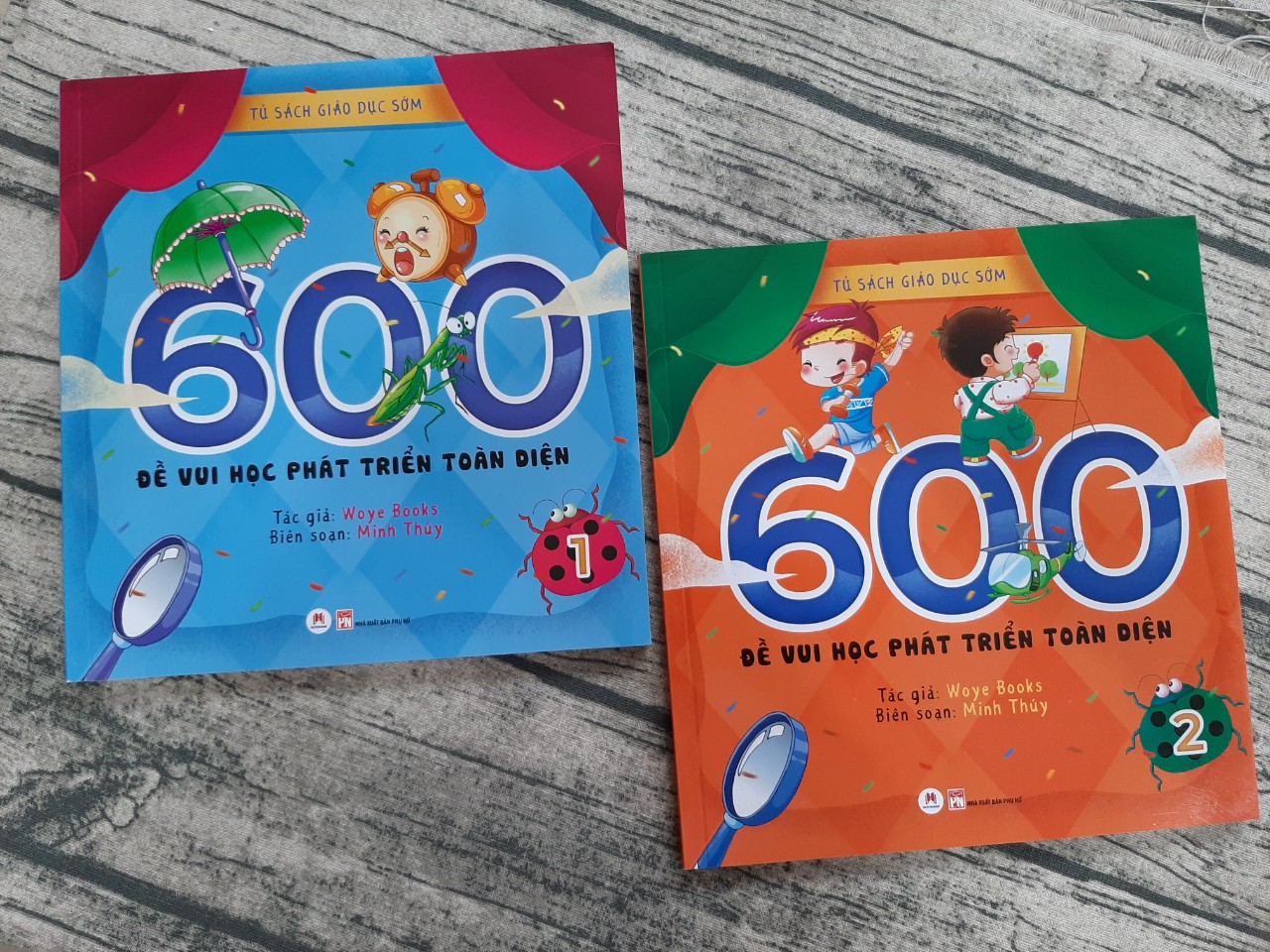 Combo 2 cuốn: 600 đề vui học phát triển toàn diện