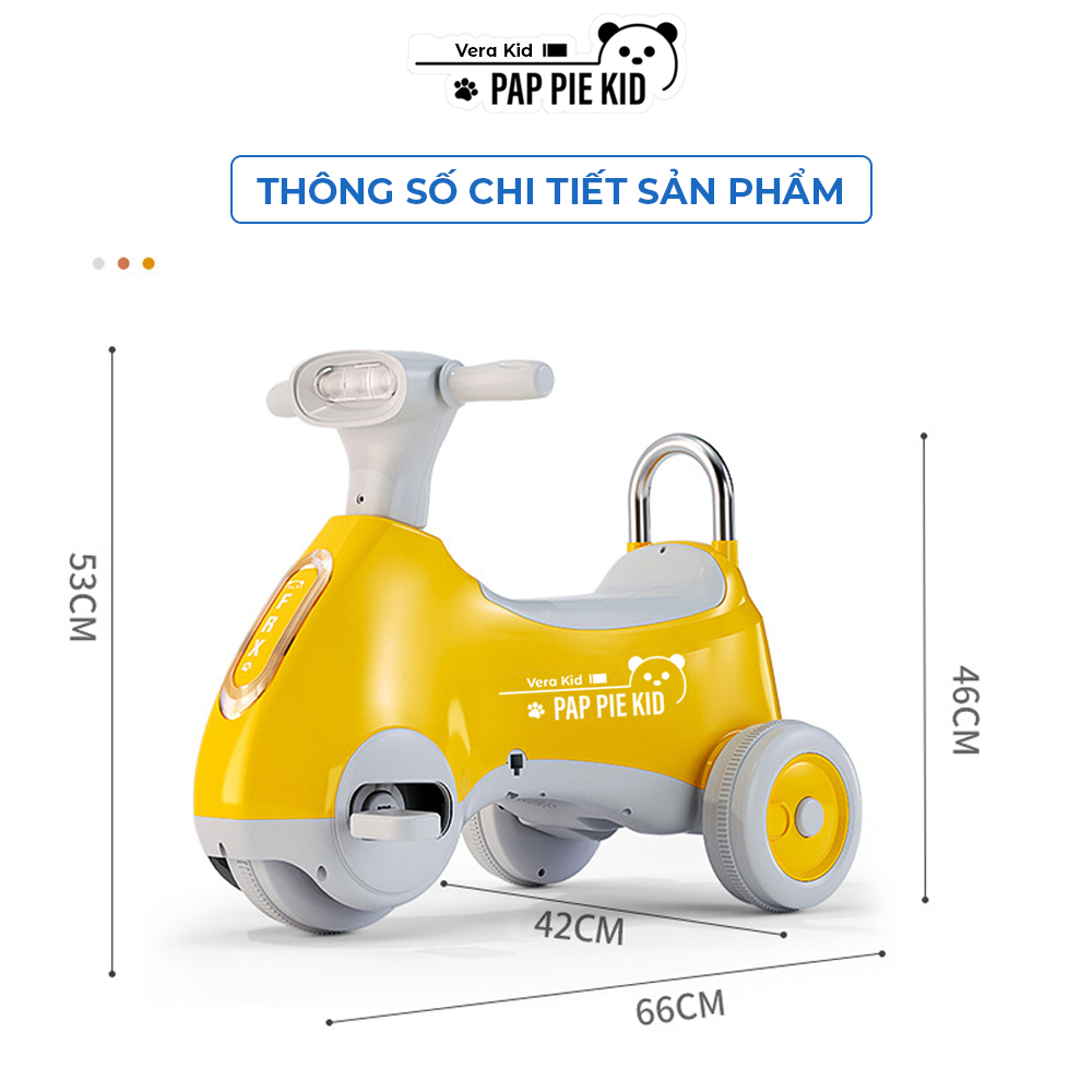 Xe điện cho bé, Xe điện cao cấp trẻ em 3IN1 Vera Kid