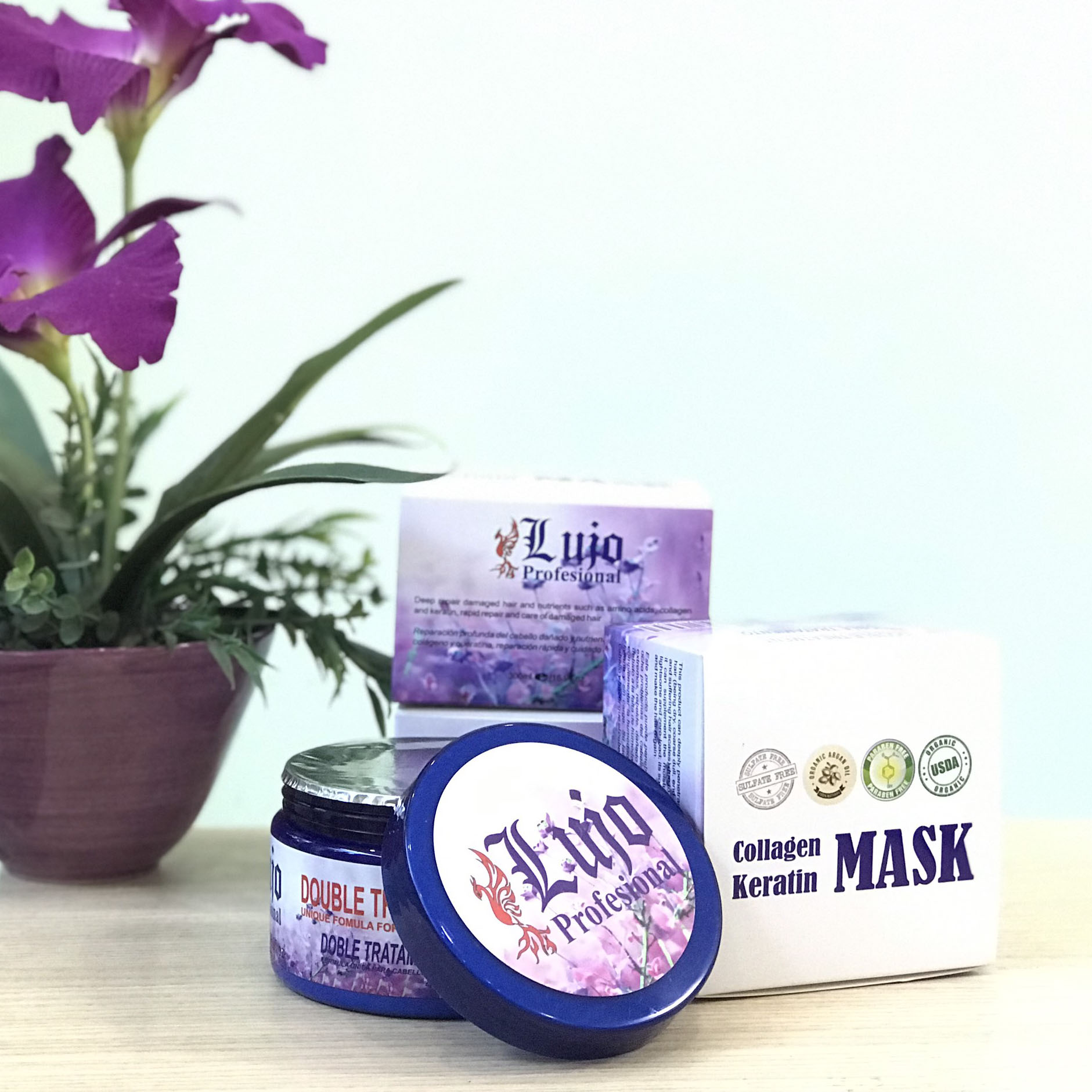 Hình ảnh Hấp ủ phục hồi cấp tốc LUJO KERATIN MASK & COLLAGEN cho mái tóc