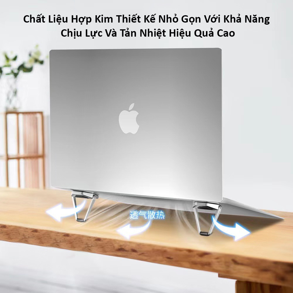 Giá Đỡ Laptop Mini Tản Nhiệt Chống Trượt Hợp Kim Loại ( Chân Kê Di Động Chịu Lực Ổn Định Nhỏ Gọn Tiện Dụng Giá Rẻ Hàng Nhập Khẩu )