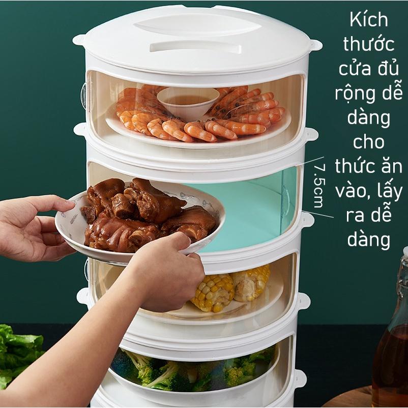 Lồng bàn giữ nhiệt 5 gấp gọn thông minh