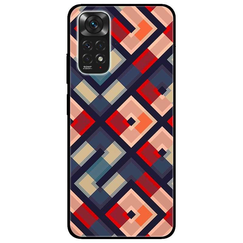 Ốp lưng dành cho Xiaomi Redmi Note 11 4G mẫu Họa Tiết Vuông Chéo