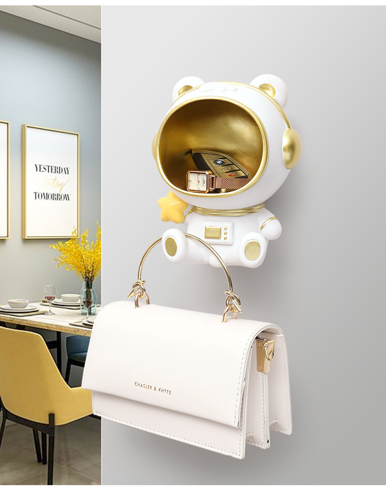 TƯỢNG MÈO PHI HÀNH GIA TREO TƯỜNG ĐỂ BÀN CATSPACE GIỮ ĐỒ TRANG TRÍ NHÀ CỬA